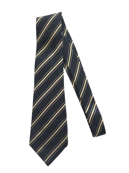 Kiton Napoli Other - Kiton Napoli 7-Fold Navy & Tan Striped 100% Silk Necktie - Made In Italy